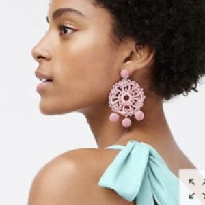 Vibrant Red Beaded Earrings